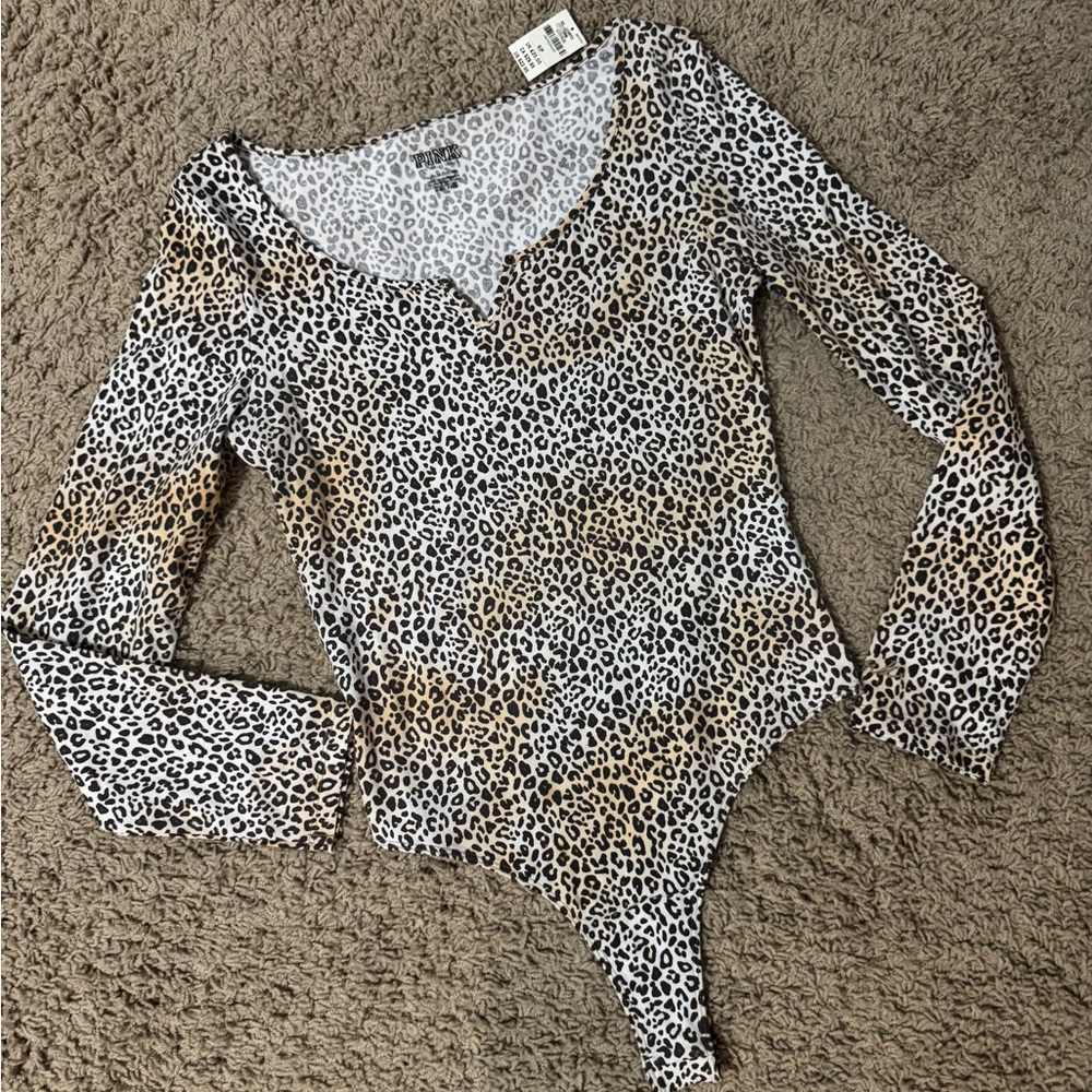 Leopard Print Long Sleeve Bodysuit